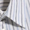 Camisa de algodón de corte cuadrado y manga corta – Rayas beige claro empolvado Camisa de algodón de corte cuadrado y manga corta – Rayas beige claro empolvado
