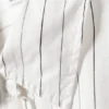 Camisa de algodón fruncida – Blanco