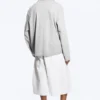 Camisa de algodón para estar por casa – Gris claro empolvado