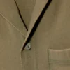 Camisa de estar por casa de algodón – Verde caqui apagado, talla M