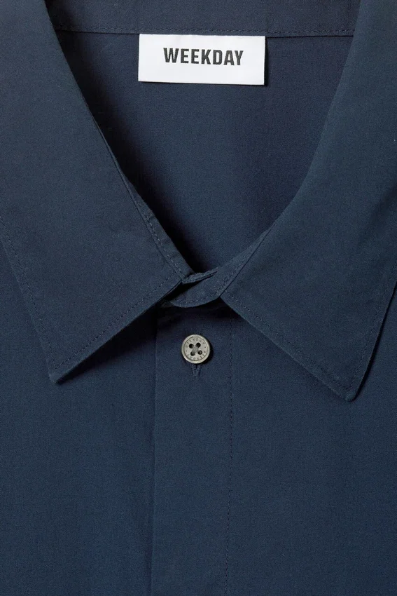 Camisa de pantalón corto de manga corta – Azul oscuro Camisa de pantalón corto de manga corta – Azul oscuro
