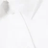 Camisa entallada asimétrica de popelín – Blanca
