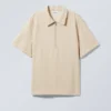 Camisa holgada de pantalón corto en mezcla de lino – Crudo Camisa holgada de pantalón corto en mezcla de lino – Crudo