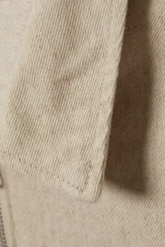 Camisa holgada de pantalón corto en mezcla de lino – Crudo