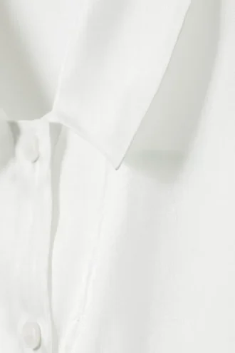 Camisa oversize de manga corta de organza – Menta