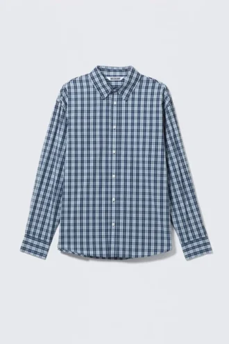 Camisas a cuadros oversize – A cuadros azules
