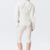 Camisas ajustadas con fruncido en la cintura – Blanco