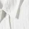 Camisas ajustadas con fruncido en la cintura – Blanco