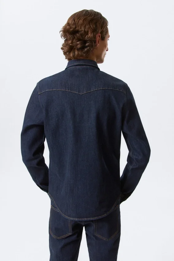 Camisas ajustadas de denim – Blue Rinse – Azul oscuro Camisas ajustadas de denim – Blue Rinse – Azul oscuro