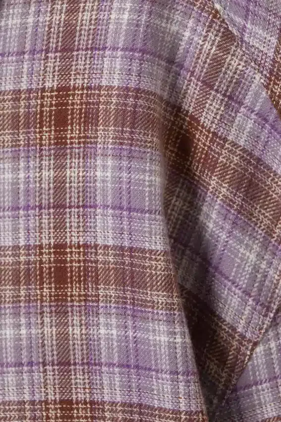 Camisas cortas de franela a cuadros – Cuadros morados Camisas cortas de franela a cuadros – Cuadros morados