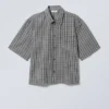 Camisas cortas de pantalones cortos – Cuadros blancos y negros Camisas cortas de pantalones cortos – Cuadros blancos y negros