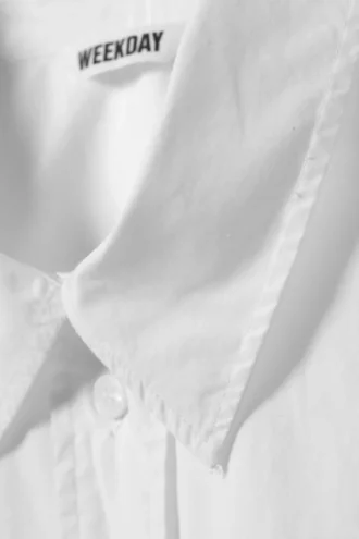 Camisas cortas de popelín de algodón – Blanco