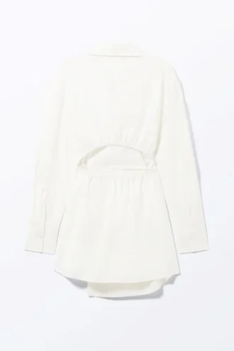 Camisas cruzadas de manga larga – Blanco