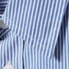 Camisas de algodón de corte recto y manga corta – Rayas azules y blancas