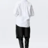 Camisas de algodón de manga larga con botones cruzados – Blanca Camisas de algodón de manga larga con botones cruzados – Blanca