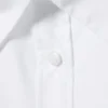 Camisas de algodón de manga larga con botones cruzados – Blanca Camisas de algodón de manga larga con botones cruzados – Blanca
