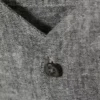 Camisas de béisbol oversize de mezcla de lino – Gris oscuro