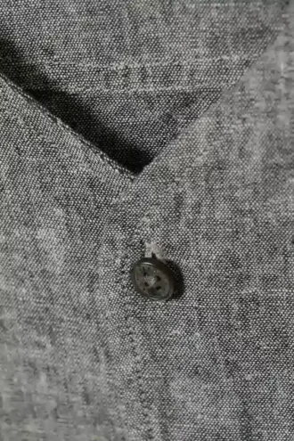 Camisas de béisbol oversize de mezcla de lino – Gris oscuro