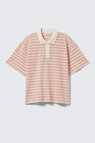 Camisas de corte holgado a rayas – Rosa a rayas