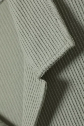 Camisas de estilo resort holgadas de punto elástico – Salvia