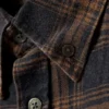 Camisas de franela a cuadros lavadas con botones – A cuadros lavados azul marino/naranja Camisas de franela a cuadros lavadas con botones – A cuadros lavados azul marino/naranja