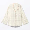 Camisas de franela suaves de manga larga – Cuadros beige claro Camisas de franela suaves de manga larga – Cuadros beige claro