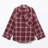 Camisas de franela suaves de manga larga – Cuadros rojo oscuro Camisas de franela suaves de manga larga – Cuadros rojo oscuro
