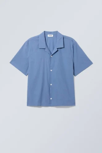 Camisas de manga corta Charlie – Azul medio