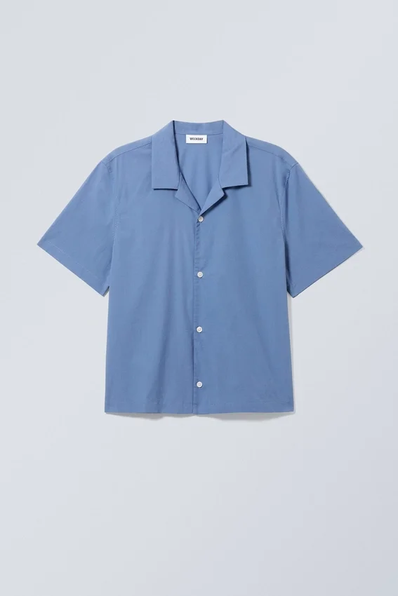 Camisas de manga corta Charlie – Azul medio Camisas de manga corta Charlie – Azul medio