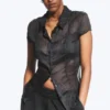 Camisas de manga corta con efecto arrugado – Gris oscuro Camisas de manga corta con efecto arrugado – Gris oscuro