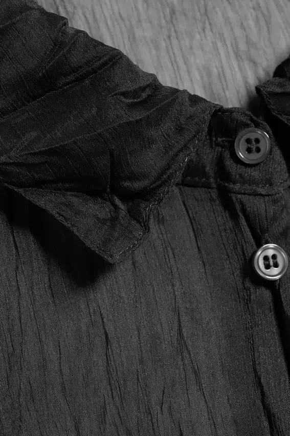 Camisas de manga corta con efecto arrugado – Gris oscuro Camisas de manga corta con efecto arrugado – Gris oscuro