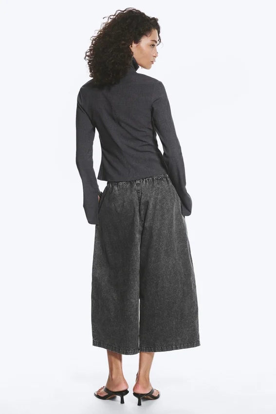 Camisas de manga larga con botones – Gris oscuro jaspeado Camisas de manga larga con botones – Gris oscuro jaspeado