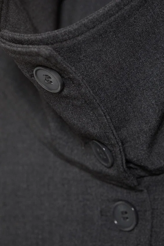 Camisas de manga larga con botones – Gris oscuro jaspeado Camisas de manga larga con botones – Gris oscuro jaspeado