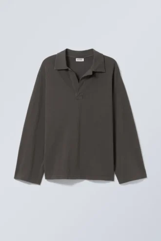 Camisas de manga larga oversize – Gris oscuro