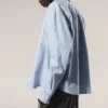 Camisas de popelín de algodón de corte recto y manga larga – Cuadros azules