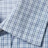 Camisas de popelín de algodón de corte recto y manga larga – Cuadros azules