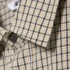 Camisas de popelín de algodón de corte recto y manga larga – Cuadros beige