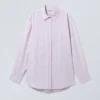 Camisas de popelín de corte regular – Rayas moradas pastel Camisas de popelín de corte regular – Rayas moradas pastel