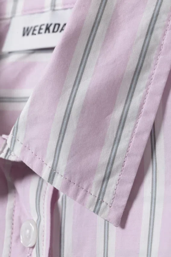 Camisas de popelín de corte regular – Rayas moradas pastel Camisas de popelín de corte regular – Rayas moradas pastel