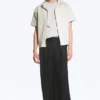 Camisas de resort de manga corta con textura – Gris claro Camisas de resort de manga corta con textura – Gris claro