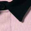 Camisas de rugby de corte holgado a rayas – Rayas rosa claro y negro Camisas de rugby de corte holgado a rayas – Rayas rosa claro y negro