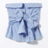 Camisas de tirantes con lazo delantero a rayas – Azul y rosa Camisas de tirantes con lazo delantero a rayas – Azul y rosa