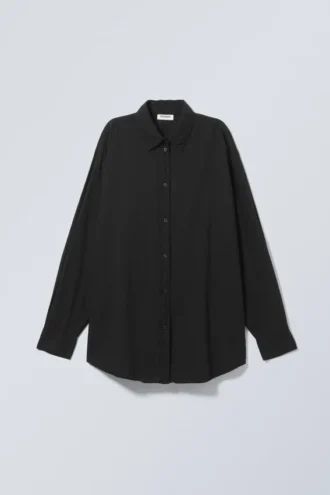 Camisas de voile de algodón Jody – Negro