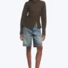 Camisas entalladas asimétricas de popelín – Marrón oscuro Camisas entalladas asimétricas de popelín – Marrón oscuro