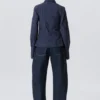 Camisas entalladas asimétricas de popelín – Rayas azul oscuro Camisas entalladas asimétricas de popelín – Rayas azul oscuro