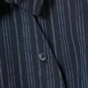 Camisas entalladas asimétricas de popelín – Rayas azul oscuro Camisas entalladas asimétricas de popelín – Rayas azul oscuro