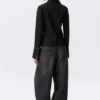 Camisas entalladas de manga larga con cremallera – Negro Camisas entalladas de manga larga con cremallera – Negro