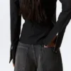 Camisas entalladas de manga larga con cremallera – Negro Camisas entalladas de manga larga con cremallera – Negro