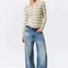 Camisas entalladas de manga larga – Rayas multicolores amarillas Camisas entalladas de manga larga – Rayas multicolores amarillas