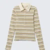 Camisas entalladas de manga larga – Rayas multicolores amarillas Camisas entalladas de manga larga – Rayas multicolores amarillas